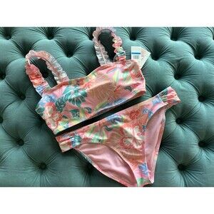 Jessica Simpson Women’s NWT Floral Ruffle Bikini Set